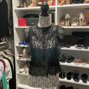 Zara size med full black lace top